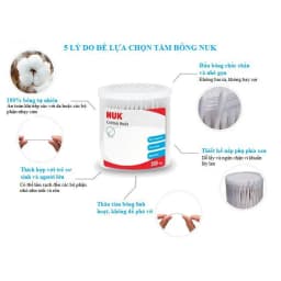 Thumbnail Tăm bông cotton NUK 200 que 3