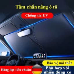 Thumbnail Tấm chắn nắng kính chắn gió ô tô MYT Tấm che nắng tráng bạt titan 2 lớp chống UV giảm nhiệt độ bảo vệ nội thất ô tô 1