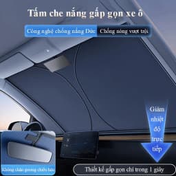 Thumbnail Tấm chắn nắng kính chắn gió ô tô MYT Tấm che nắng tráng bạt titan 2 lớp chống UV giảm nhiệt độ bảo vệ nội thất ô tô 2