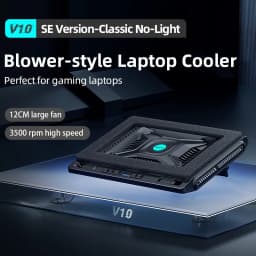 Thumbnail Tấm làm mát máy tính xách tay Llano V10 Turbo-Fan (3500 RPM) Tấm làm mát máy tính xách tay có giá đỡ có thể điều chỉnh Phù hợp cho máy tính xách tay 13-17.3 inch 1