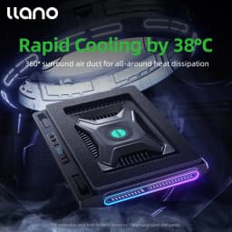 Thumbnail Tấm làm mát máy tính xách tay Llano V10 Turbo-Fan (3500 RPM) Tấm làm mát máy tính xách tay có giá đỡ có thể điều chỉnh Phù hợp cho máy tính xách tay 13-17.3 inch 2