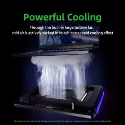 Thumbnail Tấm làm mát máy tính xách tay Llano V10 Turbo-Fan (3500 RPM) Tấm làm mát máy tính xách tay có giá đỡ có thể điều chỉnh Phù hợp cho máy tính xách tay 13-17.3 inch 3