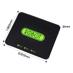 Thumbnail Tấm Lót Chuột Kiểu Dáng Gaming ROBOT RP01 Đen Kích Thước 220x180x2mm 2