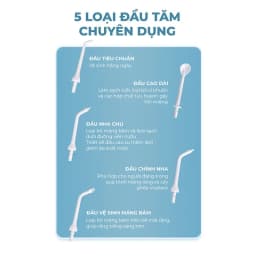 Thumbnail Tăm nước Magic Eco Pro-82, 5 chế độ làm sạch, 6 đầu tăm thay thế, bảo hành 18 tháng 3