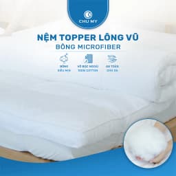 Thumbnail Tấm Topper Khách Sạn 5 Sao CHU MY – Microfiber, Cotton Tự Nhiên, Dày 7cm 1