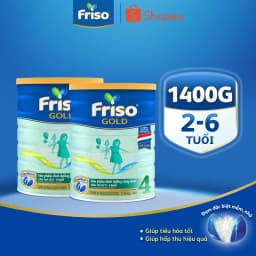Thumbnail [Tặng 1 Lon Friso Gold 4 380gr] Combo 2 Sữa Bột Friso Gold 4 1400g 1
