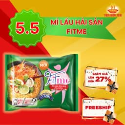 Thumbnail TẶNG KÈM 6 HỘP NHỰA SIÊU ĐẸP - Thùng 36 Gói Mì Lẩu Hải Sản Chua Cay Fitme Có Bổ Sung Canxi 80g/gói 1
