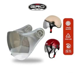 Thumbnail 【Tặng kèm bộ ốc vít】Kính gắn mũ bảo hiểm AMBY HELMET đa năng chắn gió dùng cho mũ bảo hiểm nửa đầu, mũ 3/4 chụp tai 1