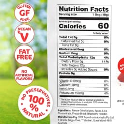 Thumbnail Táo sấy giòn vị Dâu Tây Gina’s Table Úc 18g - Bổ sung vitamin C - Ăn vặt văn phòng - Trái cây sấy Úc 4