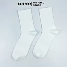 Thumbnail Tất Cổ Cao dài Basic Trơn thời trang unisex nam nữ RANO chất liệu cotton cao cấp mềm mại thoáng khí 3