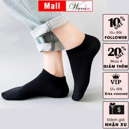 Thumbnail Tất cổ vừa unisex WANNABE vớ cotton thể thao nam nữ đều dùng được khử mùi hôi chân êm ái nhẹ nhàng suốt cả ngày VD009 4