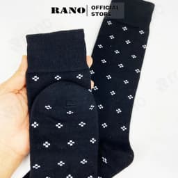 Thumbnail Tất nam cổ cao đi giày tây RANO công sở cao cấp hoạ tiết dấu cộng, chất liệu cotton hút ẩm thoáng khí TAY26CONG 1