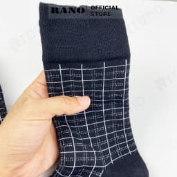 Thumbnail Tất nam công sở đi giày tây RANO màu đen dài 20cm chất liệu cotton mềm mịn thoáng mát TAY20DENCARO 3