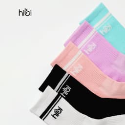 Thumbnail Tất Thể thao Hibi Sports A010 Cotton cổ cao có đệm chống hôi chân và bo chun bàn chân 1
