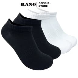 Thumbnail Tất trơn nam nữ cổ ngắn trắng đen chất liệu cotton cao cấp thoáng mát chuẩn xuất khẩu TRON_NG 1