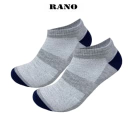 Thumbnail Tất vớ nam cổ ngắn thấp trên mắt cá phối gót thoáng khí cotton cao cấp nhiều màu khử mùi xuất xịn hàng hiệu RANO 1