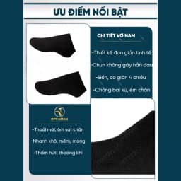 Thumbnail Tất vớ nam cổ ngắn vớ đen nam tất nam trơn basic đen vải cotton thoáng khí chống mùi OVT3 OPPAMAN 2