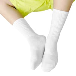 Thumbnail Tất vớ nam nữ cổ cao trơn đen trắng Basic 20cm unisex RANO khử mùi hôi chân chất liệu dày dặn CB5_T 3