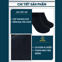 Thumbnail Tất vớ nam nữ cổ ngắn cao cấp trơn vớ nam đen vớ thể thao cotton thun khử mùi hôi OVT5 OPPAMAN 4