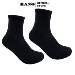 Thumbnail Tất vớ nam nữ cổ trung lửng trơn màu đen trắng BAsic Hàng Hiệu RANO Phong Cách Unisex Hàn Quốc TRON_TRUNG 1
