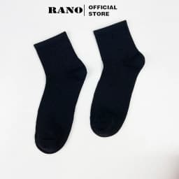 Thumbnail Tất vớ nam nữ cổ trung lửng trơn màu đen trắng BAsic Hàng Hiệu RANO Phong Cách Unisex Hàn Quốc TRON_TRUNG 2