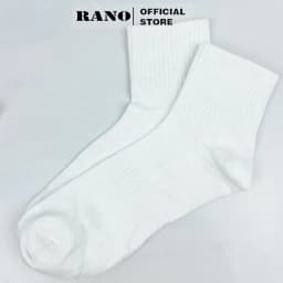 Thumbnail Tất vớ nam nữ cổ trung lửng trơn màu đen trắng BAsic Hàng Hiệu RANO Phong Cách Unisex Hàn Quốc TRON_TRUNG 4