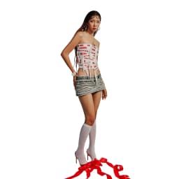 Thumbnail TATICHU - BAE Distressed Jeans Mini Skirt - Váy Jeans Ngắn Tua Rua BAE 3