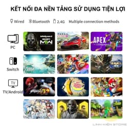 Thumbnail Tay cầm chơi game HOSAN Apex 4 kết nối Bluetooth Wireless chơi game trên Steam, Android và PC 3