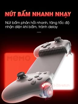 Thumbnail Tay cầm chơi game MEMO S3 thế hệ mới hỗ trợ 1000hz đa dạng kết nối nhiều game moba console ổn định Liên quân genshin 2