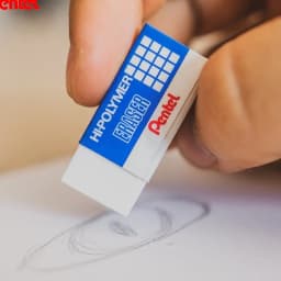 Thumbnail Tẩy Chì Không Bụi Hi-Polymer Pentel ZEH An Toàn Cho Sức Khỏe Tẩy Sạch Mọi Loại Chì Hạn Chế Bụi Tẩy 4