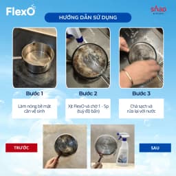Thumbnail Tẩy Rửa Đa Năng FlexO ion Kiềm pH 12.5_Siêu Sạch Mọi Vết Bẩn_Chai 530ml [Snap Kitchen] 4