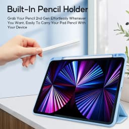 Thumbnail Tbtic Cho iPad Ốp Lưng Air 7 M3 2025 6 Pro 11 2024 Air 5 4 10.9 11th A16 10th 9th 8th Gen 7th 10.2 Mini 6 Ốp Lưng Có Giá Đỡ Bút Chì 720° Xoay 3