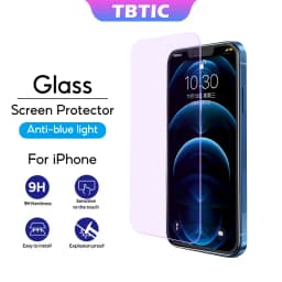 Thumbnail Tbtic Cho iPhone 16 15 14 13 12 11 Pro Max Mini SE 2020 X Xs Max Xr 8 7 6 6s Plus Chống Ánh Sáng Xanh Bảo Vệ Màn Hình Kính Cường Lực Bảo Vệ Toàn Diện 1