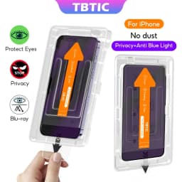 Thumbnail Tbtic Cho iPhone Bảo Vệ Màn Hình Kính Cường Lực 16 15 14 13 12 11 Pro Max Plus XR X Xs Privacy Blueray Chống Ánh Sáng Xanh Vân Tay Bảo Vệ Toàn Diện Với Tự Động Căn Chỉnh Dễ Dàng Lắp Đặt 1
