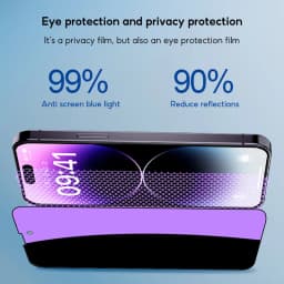 Thumbnail Tbtic Cho iPhone Bảo Vệ Màn Hình Kính Cường Lực 16 15 14 13 12 11 Pro Max Plus XR X Xs Privacy Blueray Chống Ánh Sáng Xanh Vân Tay Bảo Vệ Toàn Diện Với Tự Động Căn Chỉnh Dễ Dàng Lắp Đặt 4