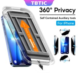 Thumbnail Tbtic Cho iPhone Bảo Vệ Màn Hình Kính Cường Lực 16 15 14 13 12 11 Pro Max Plus XR X Xs Privacy 360 Tự Động Căn Chỉnh Dễ Dàng Lắp Đặt Bảo Vệ Toàn Diện 1