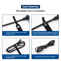 Thumbnail TBTIC Quai Sắp Xếp Dây Cáp Chất Liệu Nylon Dành Cho Dây Cáp Chuột/Tai Nghe/Cáp HDMI 4