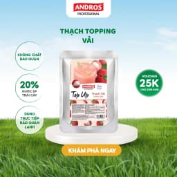 Thumbnail Thạch Topping Vải - Không Chất Bảo Quản - ANDROS TOP UP - Nguyên liệu pha chế - 1 KG 1