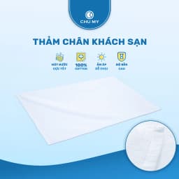 Thumbnail Thảm chân khách sạn CHU MY 50x70cm (320g) và 50x75cm (330g), màu trắng 1