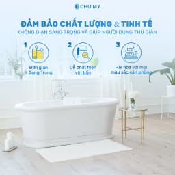 Thumbnail Thảm chân khách sạn CHU MY 50x70cm (320g) và 50x75cm (330g), màu trắng 3