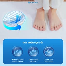 Thumbnail Thảm chân khách sạn CHU MY 50x70cm (320g) và 50x75cm (330g), màu trắng 4