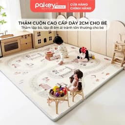 Thumbnail Thảm Cuộn Trải Sàn Cao Cấp XPE PAKEY Dày 2CM, 2 Mặt Êm Ái, Chống Trượt Cho Bé, Thảm Không Rãnh Bé Yêu Tập Bò Êm Ái 1