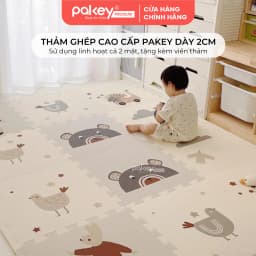 Thumbnail Thảm Xốp Ghép PAKEY Bộ Nhiều Tấm 56cmx56cm Dày 2cm Họa Tiết Dễ Thương, Thảm Ghép Lót Sàn Cao Cấp Cho Bé Tập Bò, Tập Đi 1