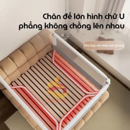 Thumbnail Thanh chắn giường cao cấp KidAndMom BR02, BR23, BR25 cao 105cm 24 nắc điều chỉnh thiết kế chống kẹt chống vấp ngã cho bé 3