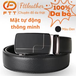 Thumbnail Thắt lưng da nam cao cấp FTT Leather dây da bò thật mặt trượt thông minh mẫu 3,5x110cm DF2204 1