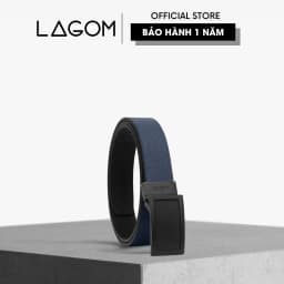 Thumbnail Thắt Lưng Da Thật Đầu Xoay LAGOM - Dây 2 màu Taiga Navy - Đen 3