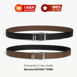 Thumbnail Thắt Lưng Da Thật Đầu Xoay LAGOM - Đầu khóa 35mm - Dây Saffi 2 màu Đen - Nâu 4