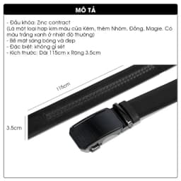 Thumbnail Thắt Lưng Dây Nịt Nam Da Bò Trơn Nhập Khẩu Cao Cấp Thương Hiệu Y2010 Bảo Hành 12 Tháng 52 21982 |YaMe| 2