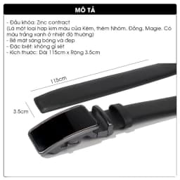 Thumbnail Thắt Lưng Dây Nịt Nam Da Bò Trơn Nhập Khẩu Cao Cấp Thương Hiệu Y2010 Bảo Hành 12 Tháng 52 21981 |YaMe| 2