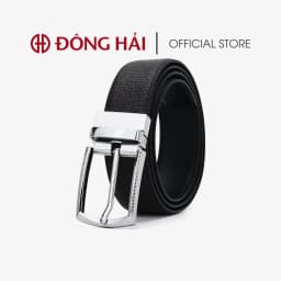 Thumbnail Thắt Lưng Dây Nịt Nam Đông Hải Đầu Khoá Kim Xoay Hai Mặt Da Cao Cấp Bản Rộng 35mm Đầu Khóa Đen Bóng,Sáng Bóng - PU04 3